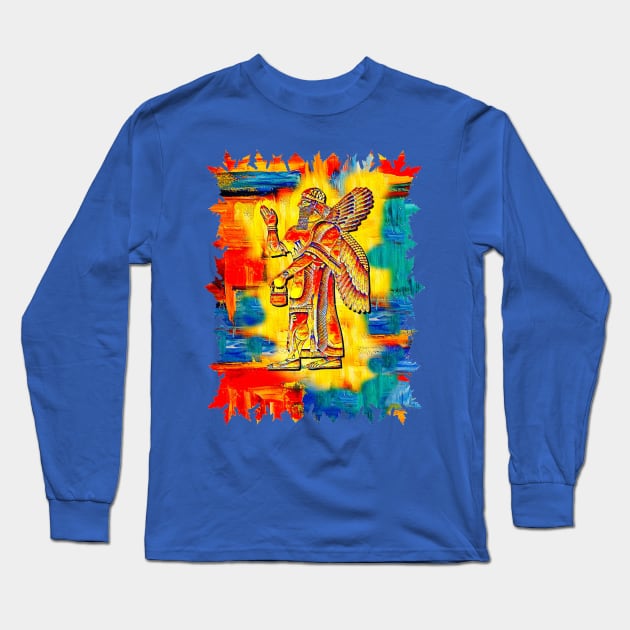 Art of Anunnaki Long Sleeve T-Shirt by doniainart